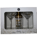 Gold Cocktail Shaker Set with Gold Martini Glasses